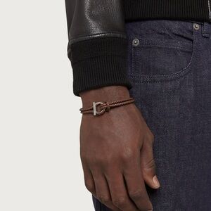 Bottega Veneta Brown Leather Bracelet